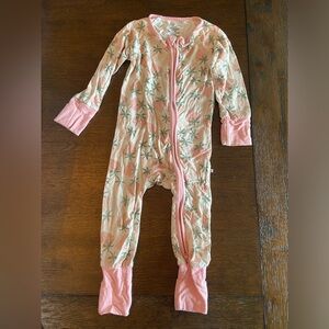 Strawberry Caden Lane Convertible Bamboo Zipper Pajama 6-12m